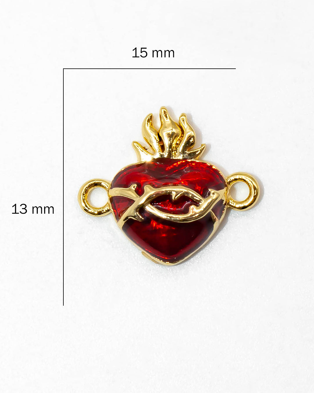Dije pulsera corazón rojo