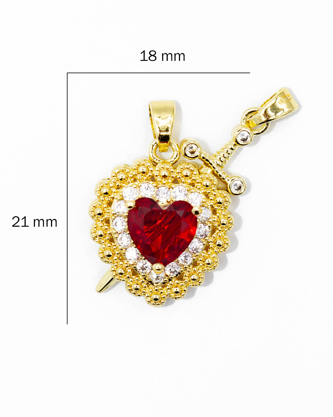 Dije corazón y espada