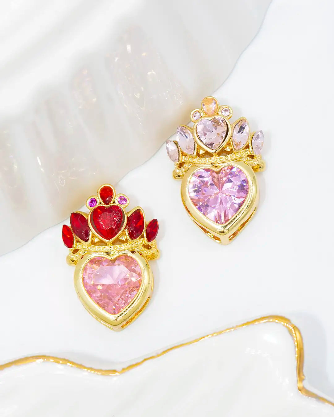 Dije corazón corona princesa