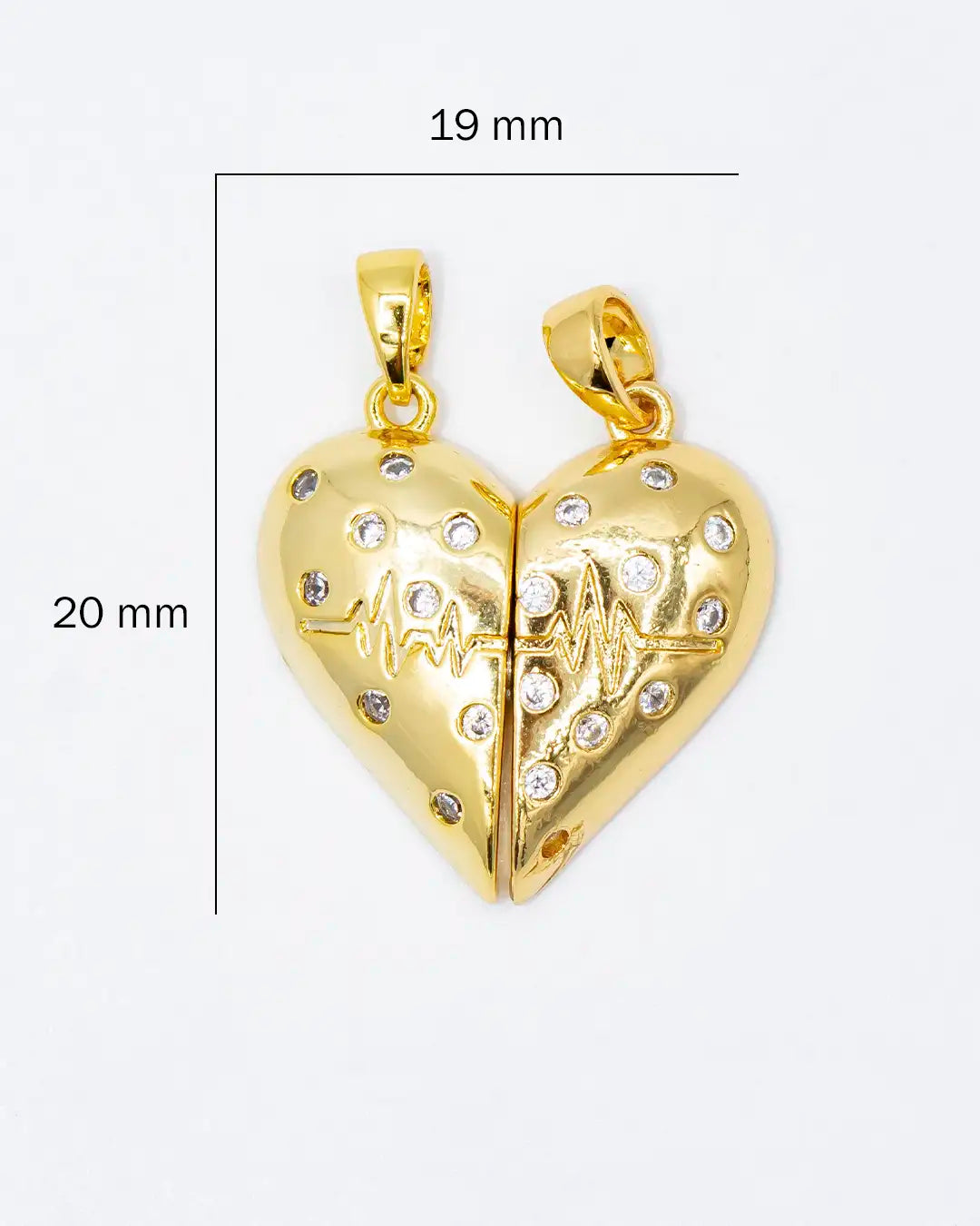 Dije corazón pareja