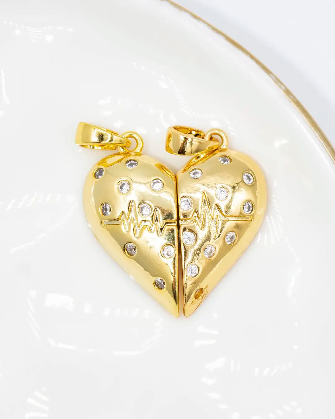 Dije corazón pareja