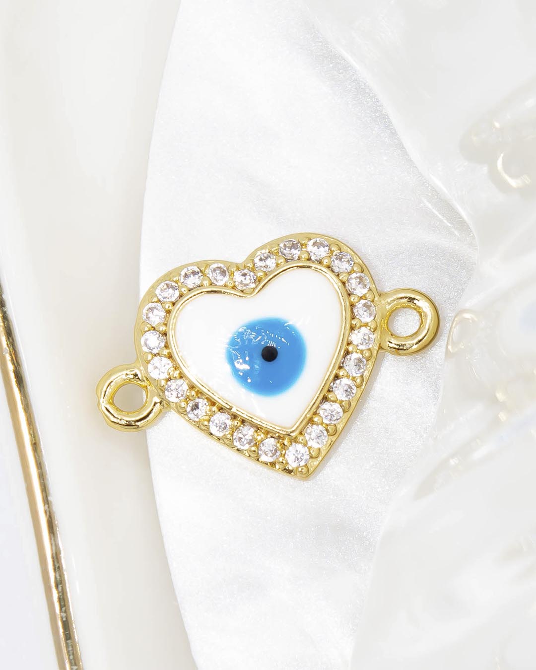 Dije pulsera corazón ojo turco