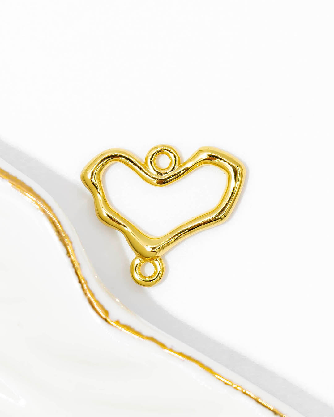 Dije pulsera corazón silueta