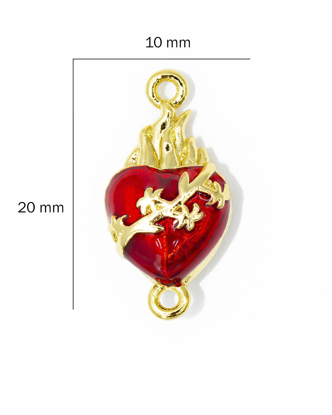 Dije pulsera corazón rojo