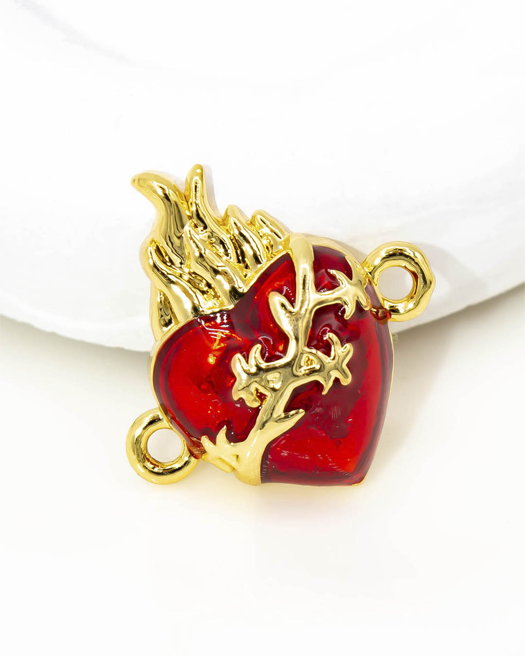 Dije pulsera corazón rojo