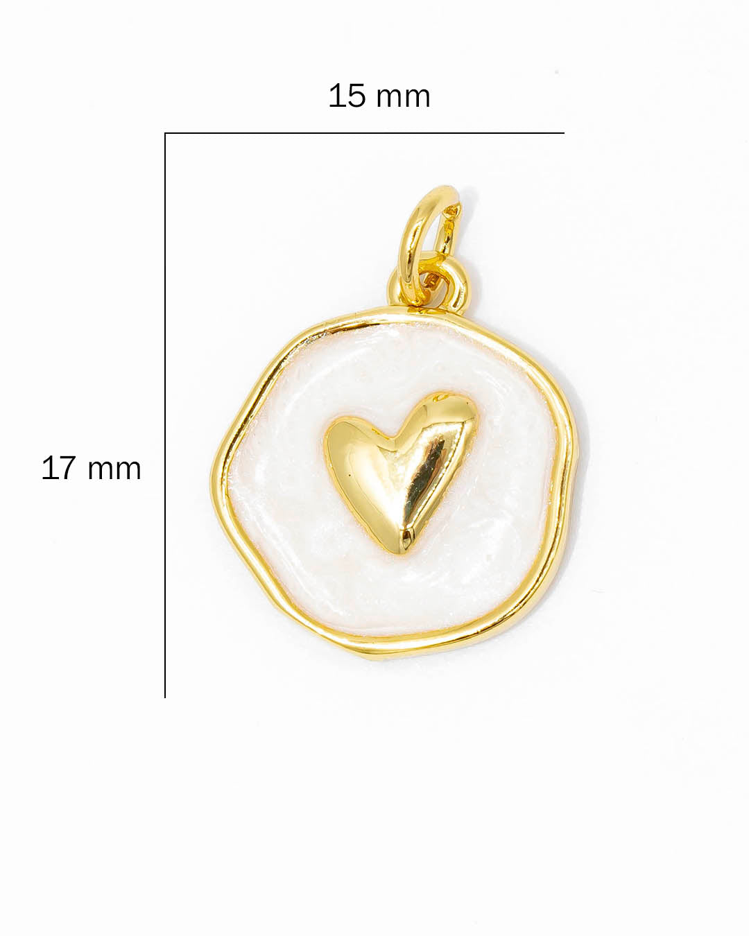Dije corazón blanco
