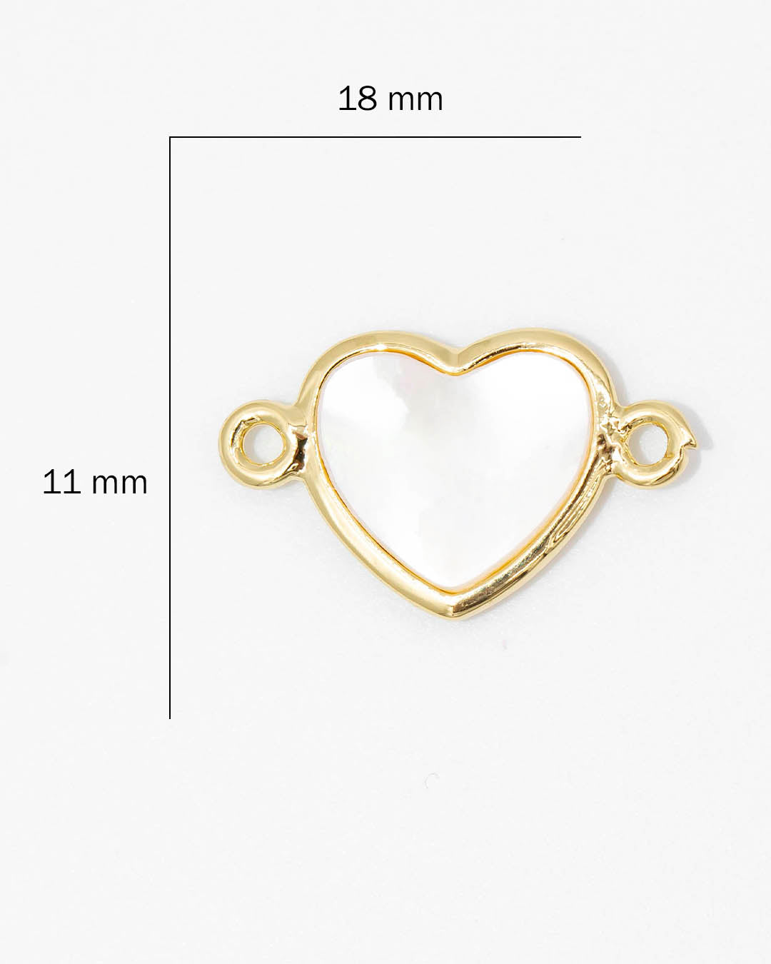 Dije pulsera corazón nácar