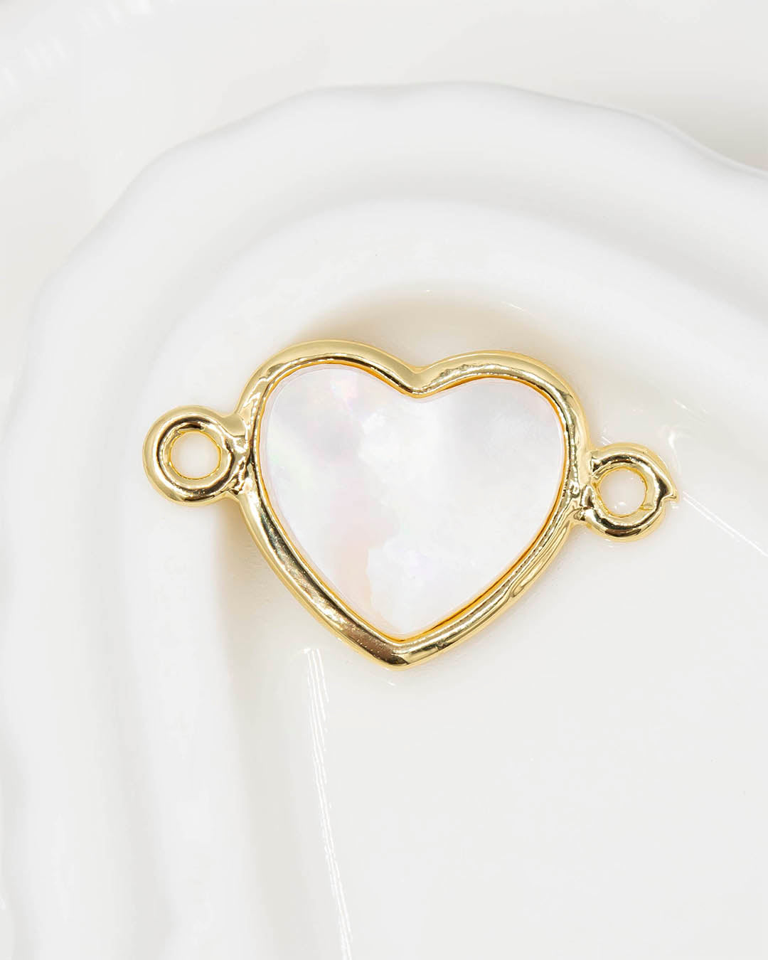 Dije pulsera corazón nácar