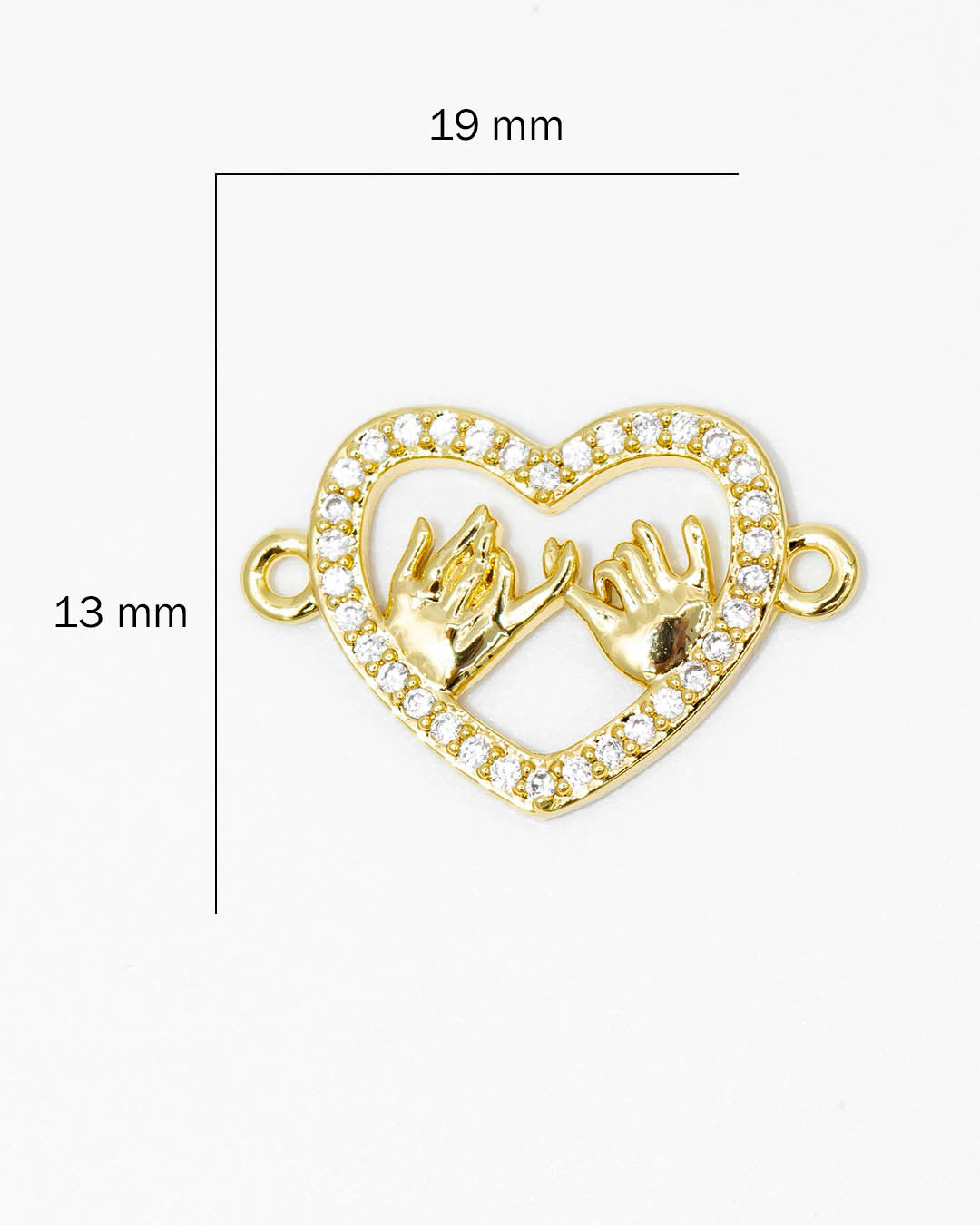 Dije pulsera corazón manos