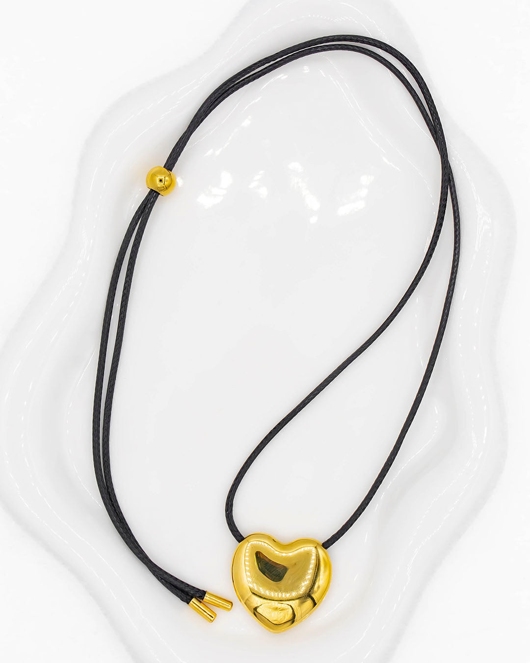 Cadena de cordón con corazón