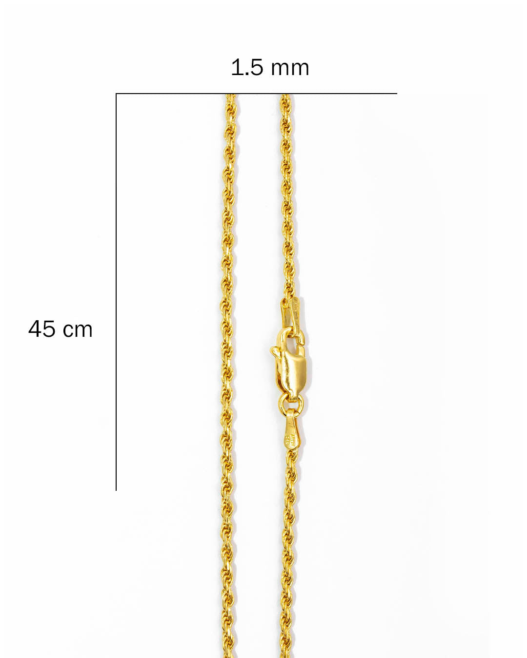 Oro laminado cadena lazo