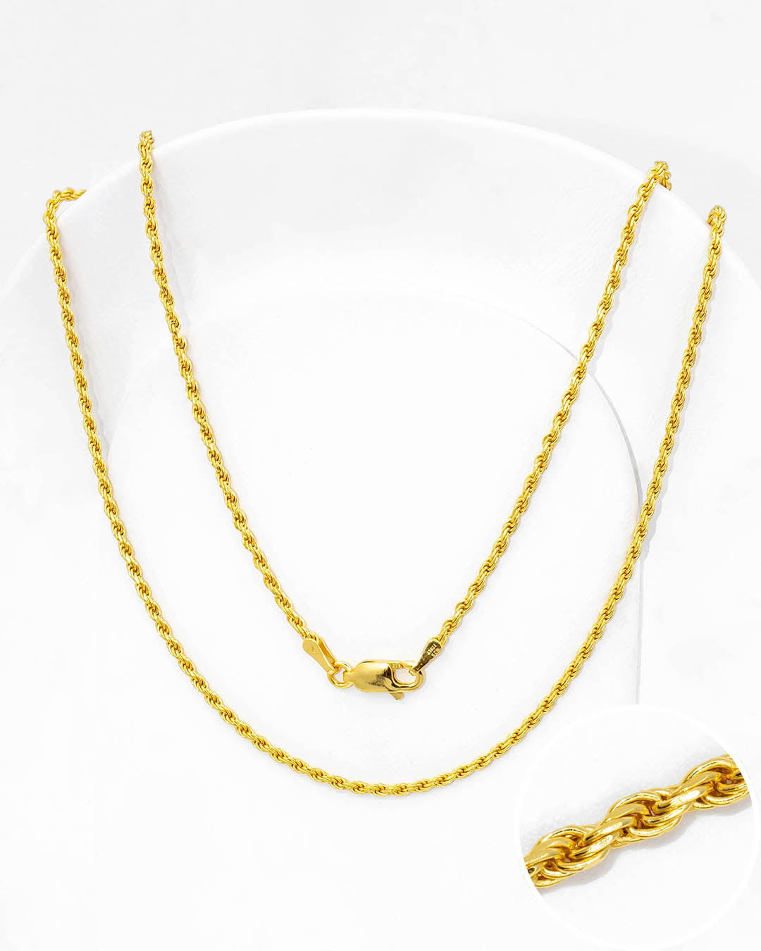 Oro laminado cadena lazo