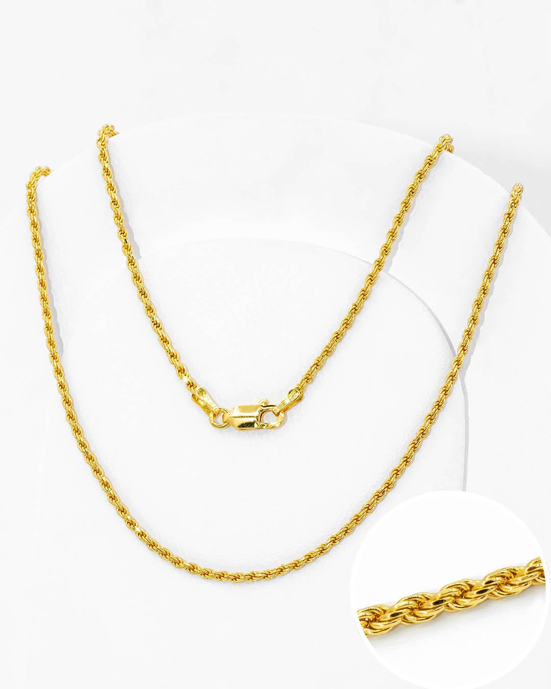 Oro laminado cadena lazo 60 cm