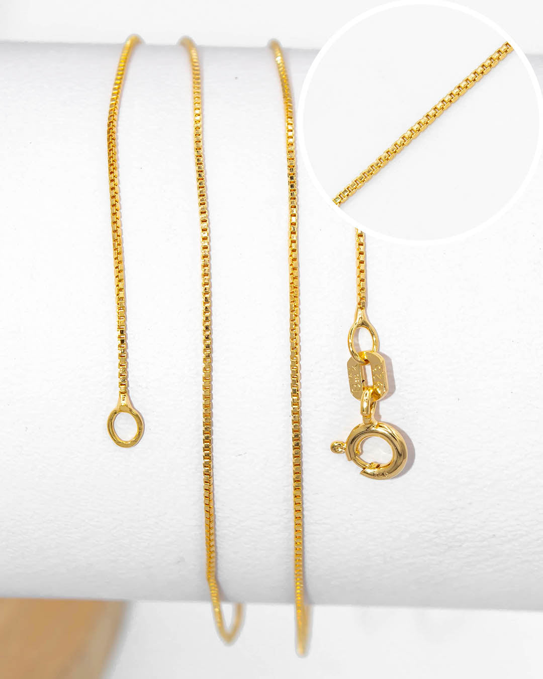 Oro laminado cadena veneciana 45cm x 1mm