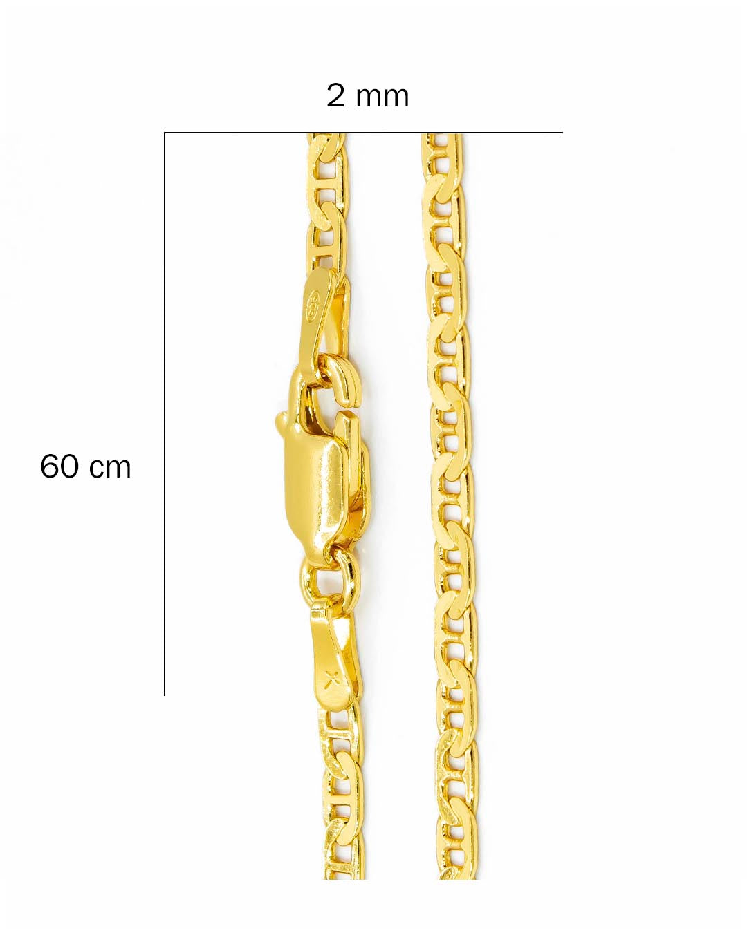 Oro laminado cadena escalera