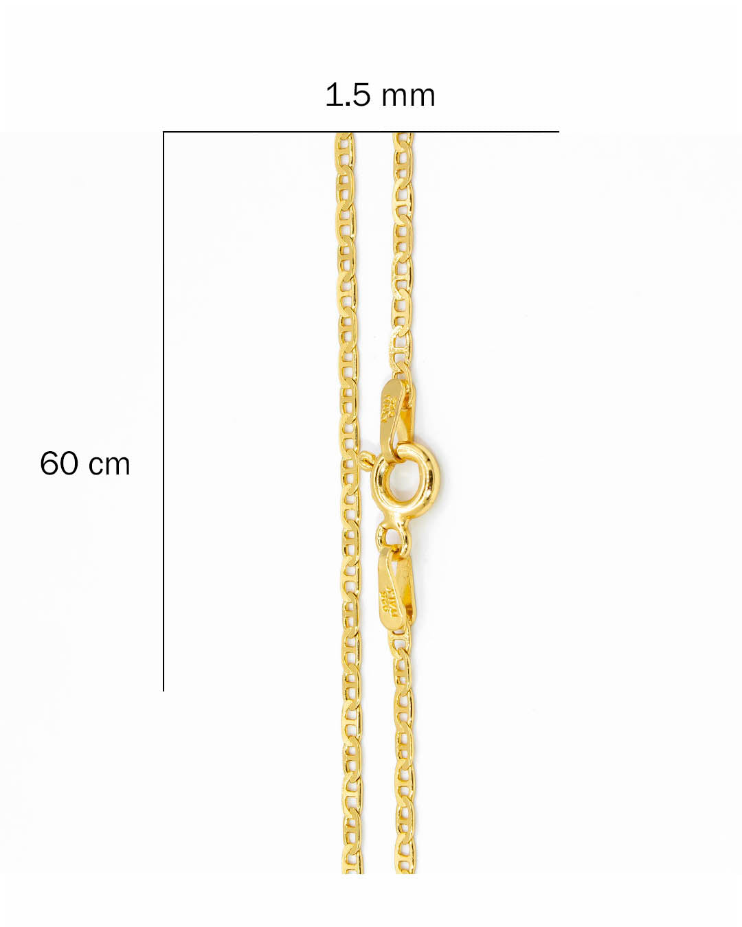 Oro laminado cadena escalera