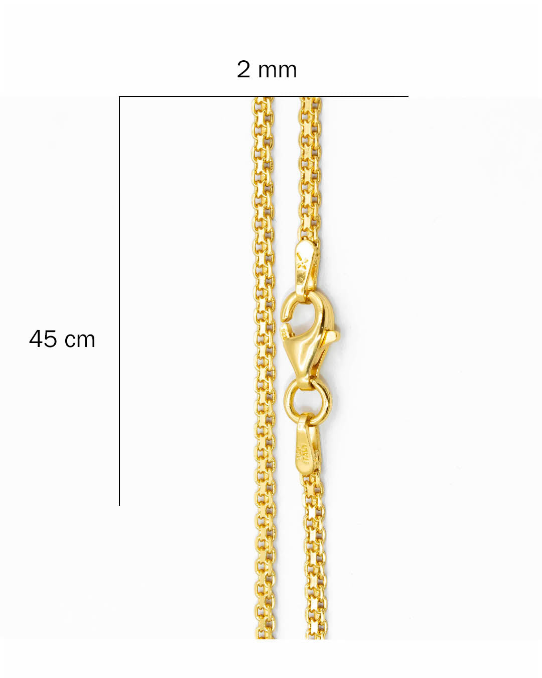 Oro laminado cadena chinesca