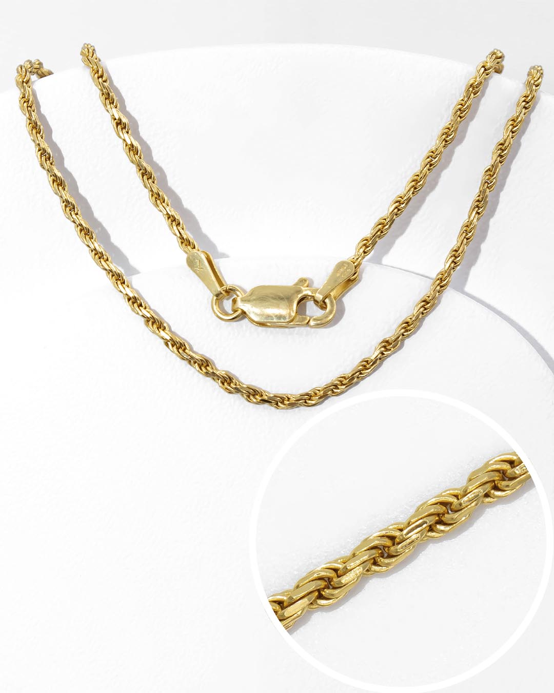 Oro Laminado cadena lazo 40cm x 1mm