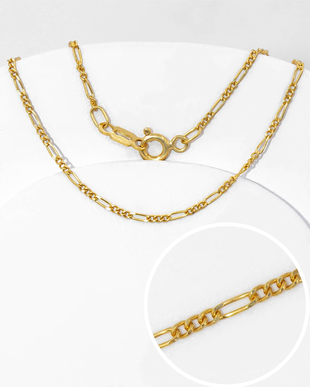 Oro Laminado cadena 3x1 45cm x 1mm