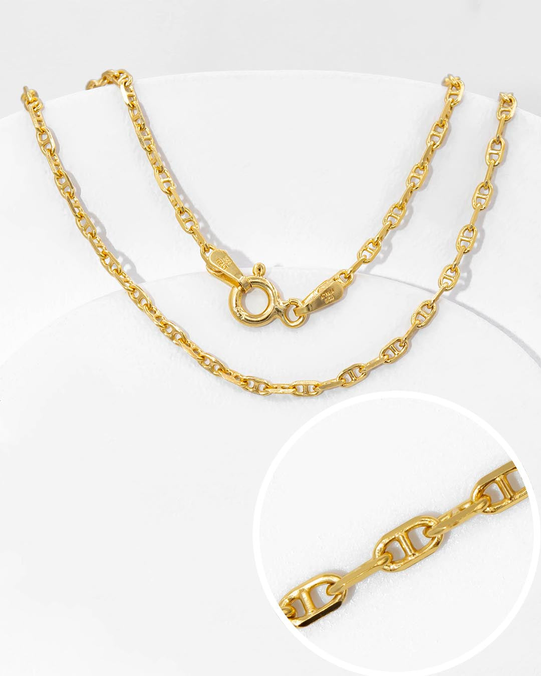 Oro Laminado cadena gucci 40cm x 2mm