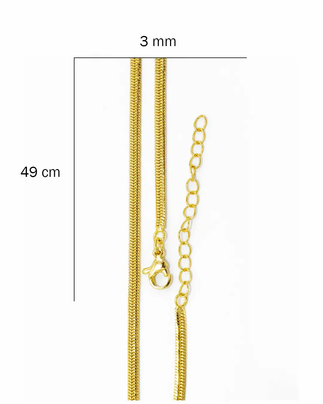 Cadena tipo serpiente plana