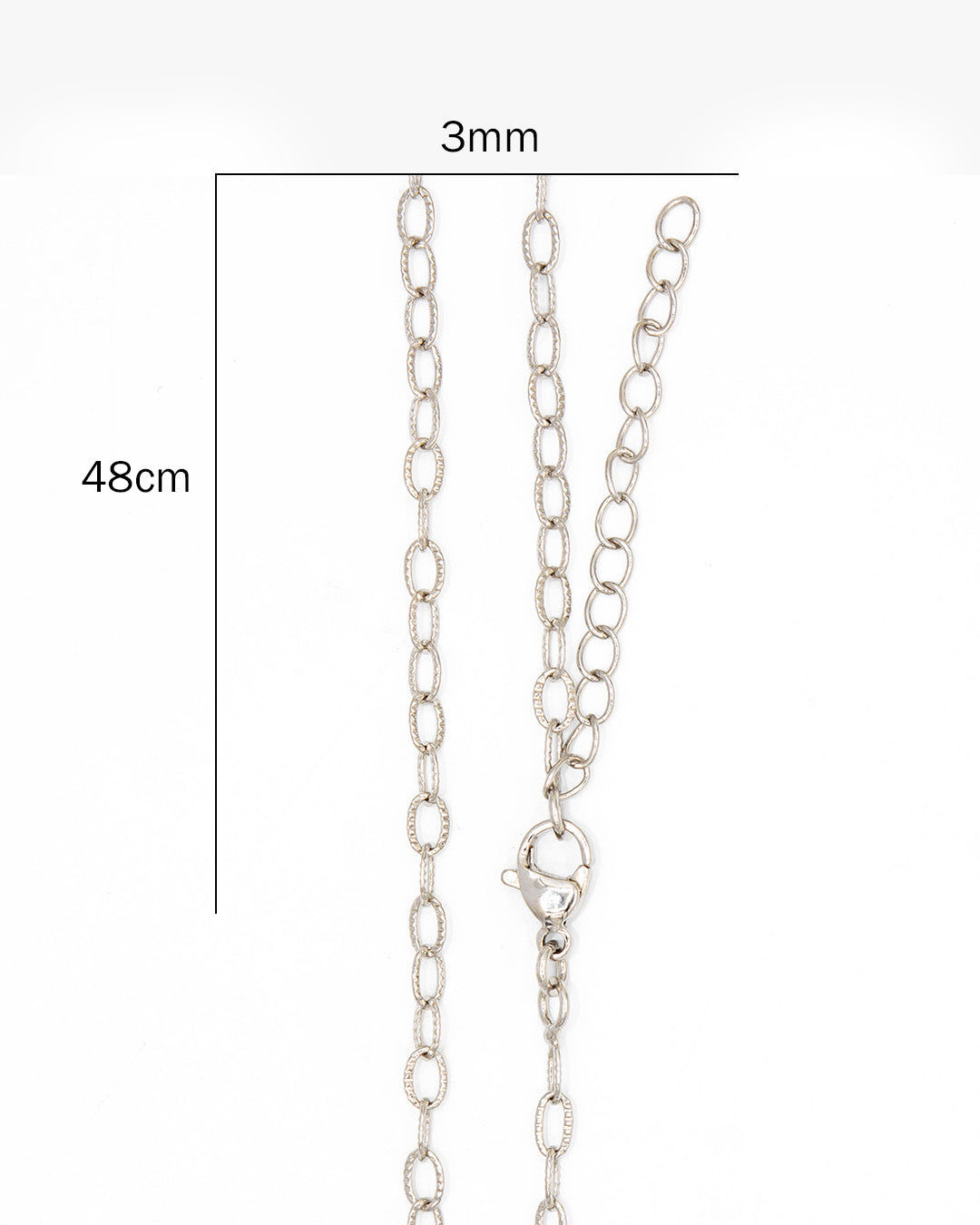 Cadena aros tallados