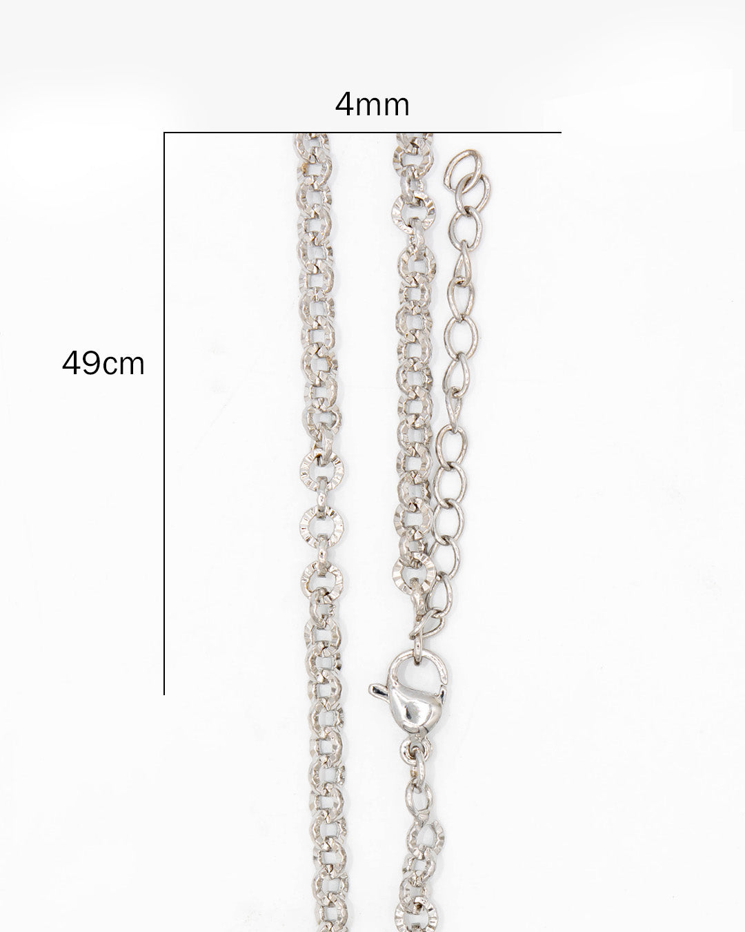 Cadena aros tallados