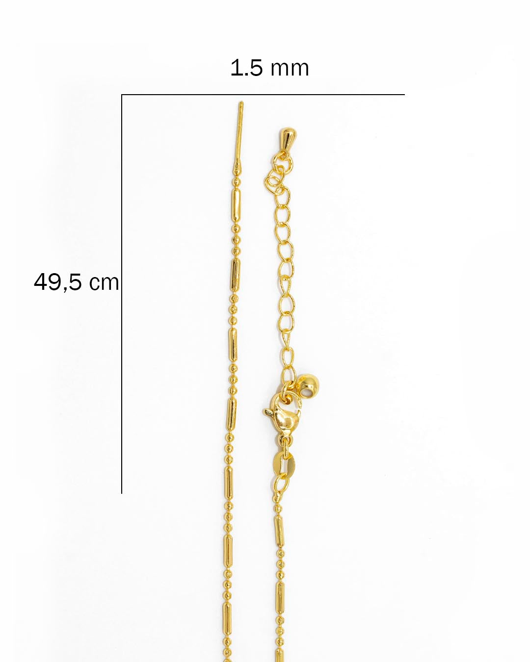 Cadena bolita palito aguja