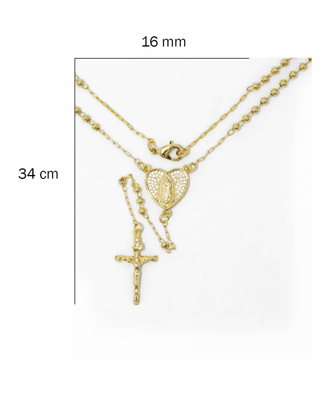 Camándula corazón virgen Guadalupe