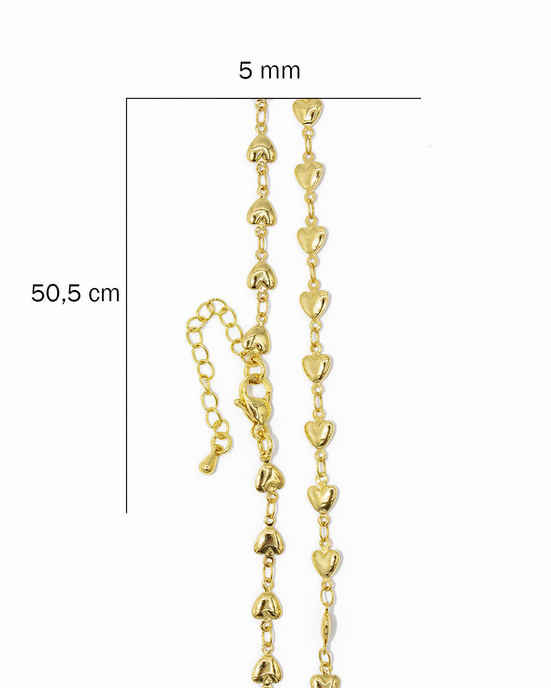 Cadena corazón seguido