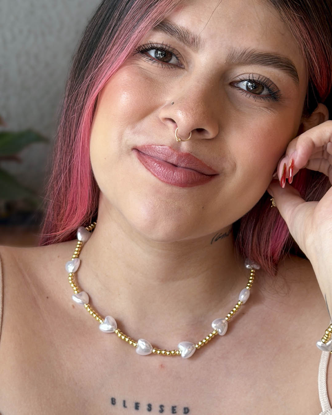 Cadena corazón balín