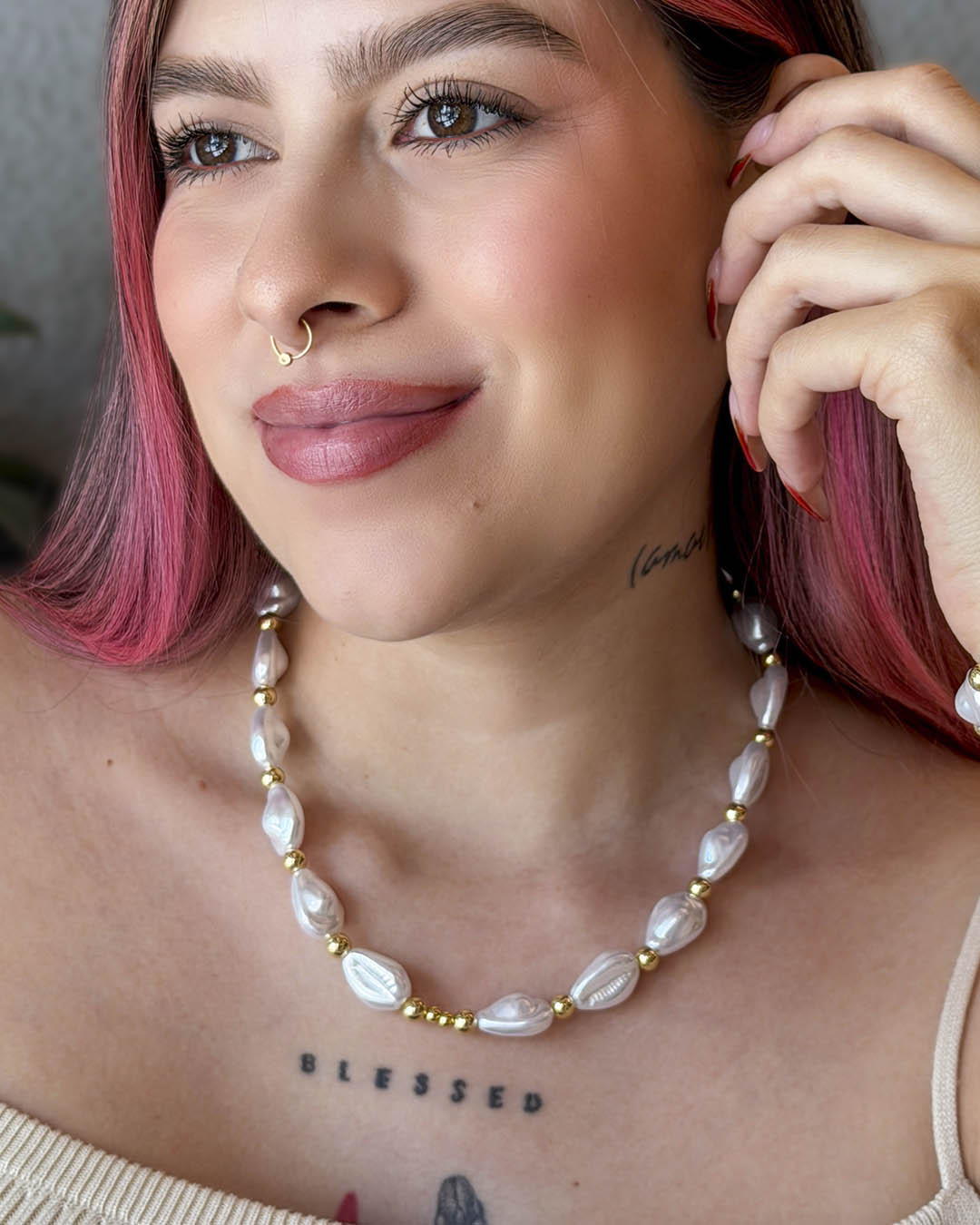 Cadena concha caracol