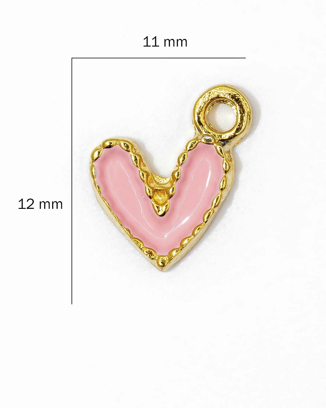 Dije corazón grabado pintado