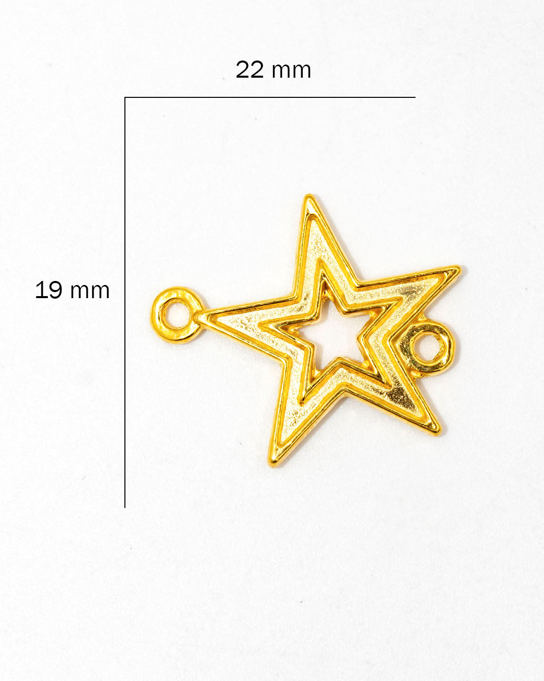 Dije pulsera estrella silueta