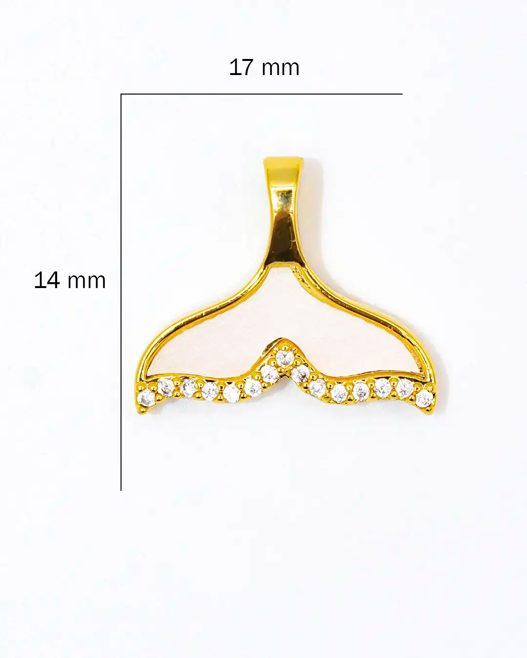 Dije cola de sirena blanca