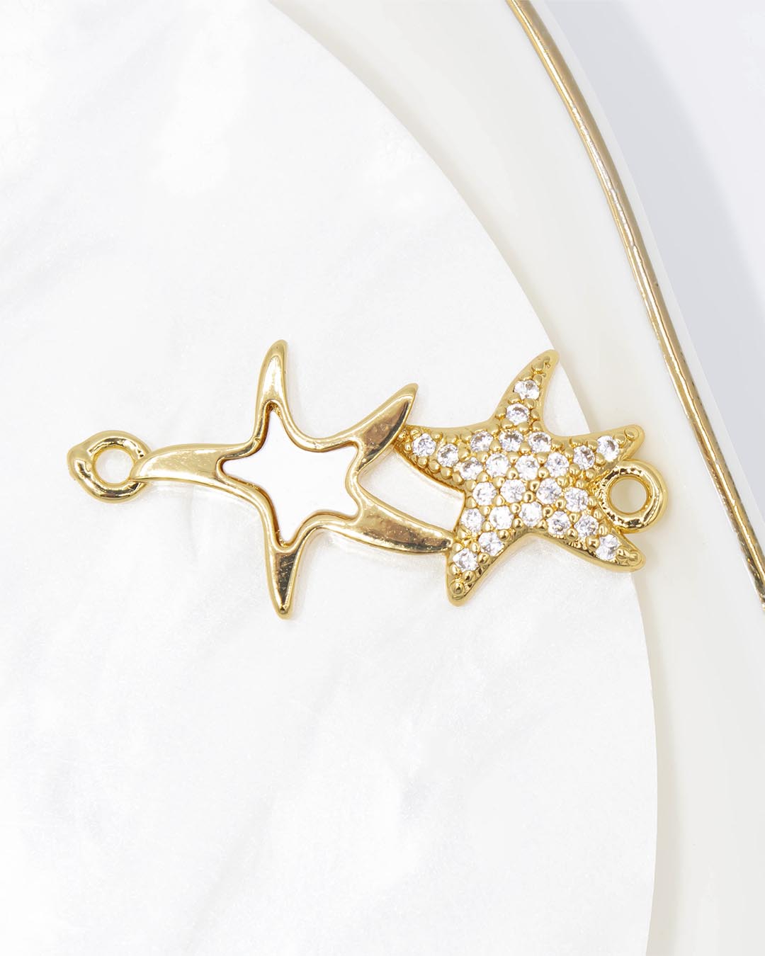 Dije pulsera estrella de mar doble