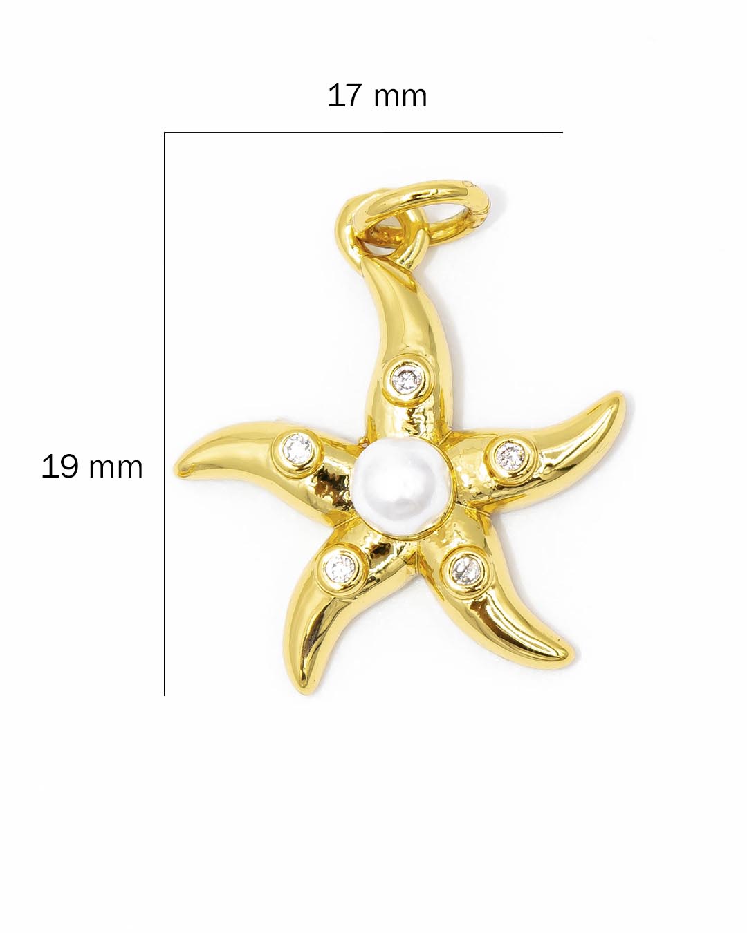 Dije estrella de mar perla