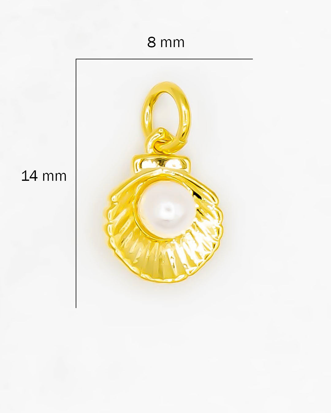 Dije concha con perla