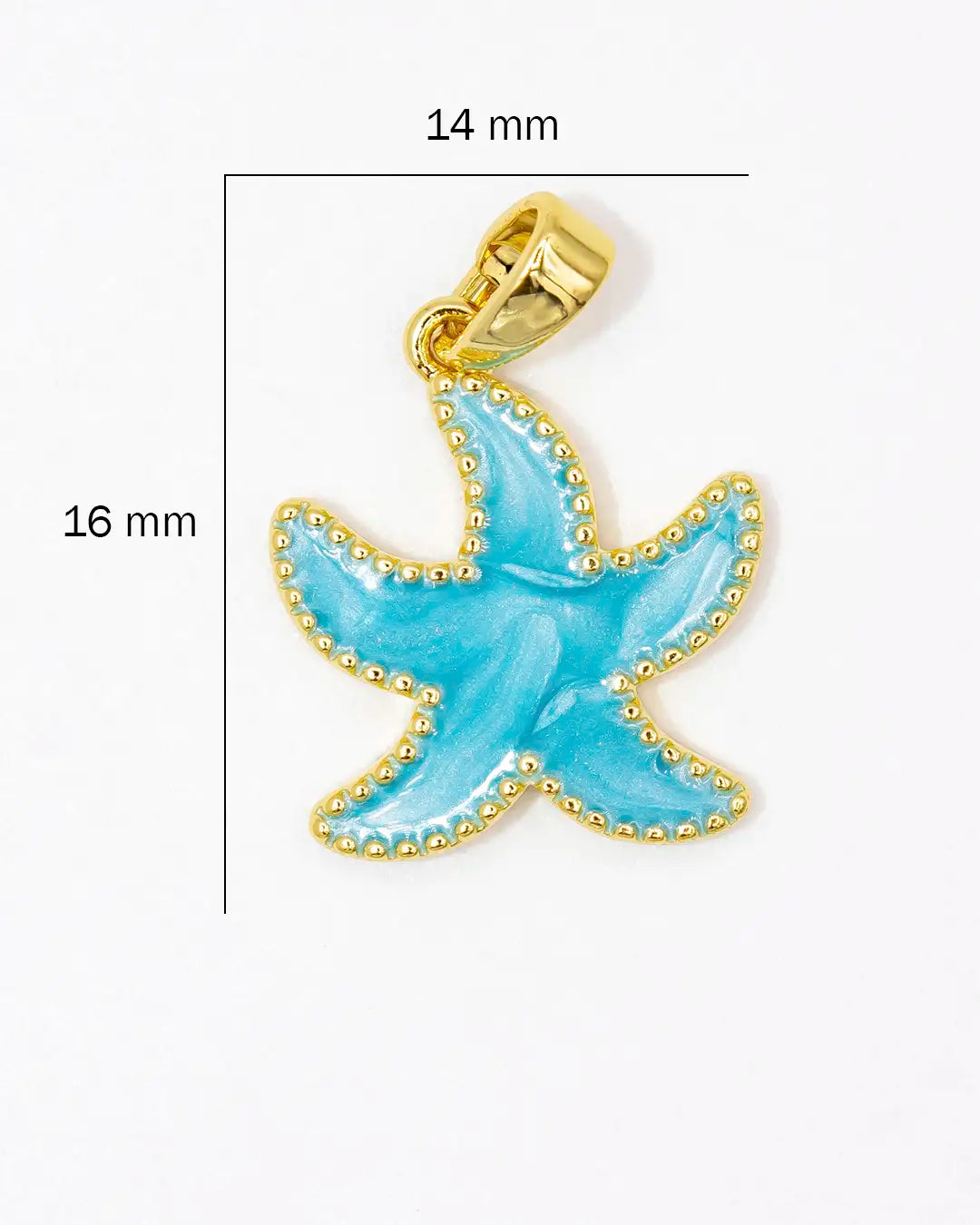 Dije estrella de mar azul