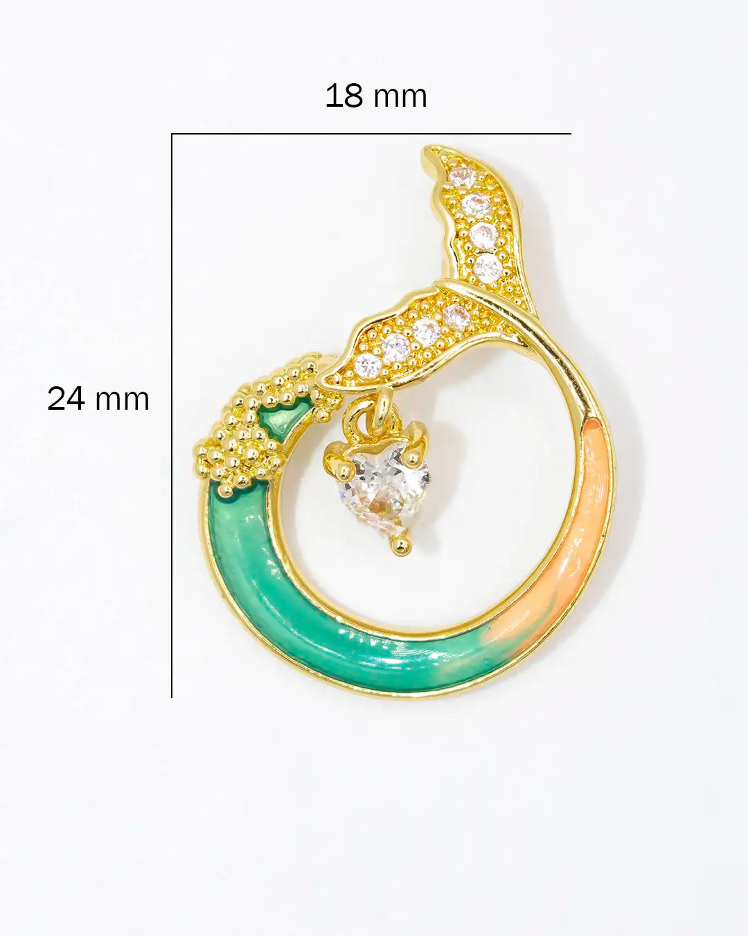 Dije aleta corazón colgante