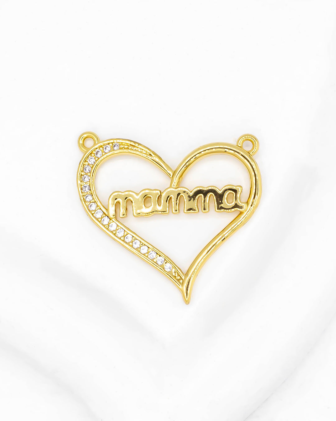 Dije corazón mamá doble argolla