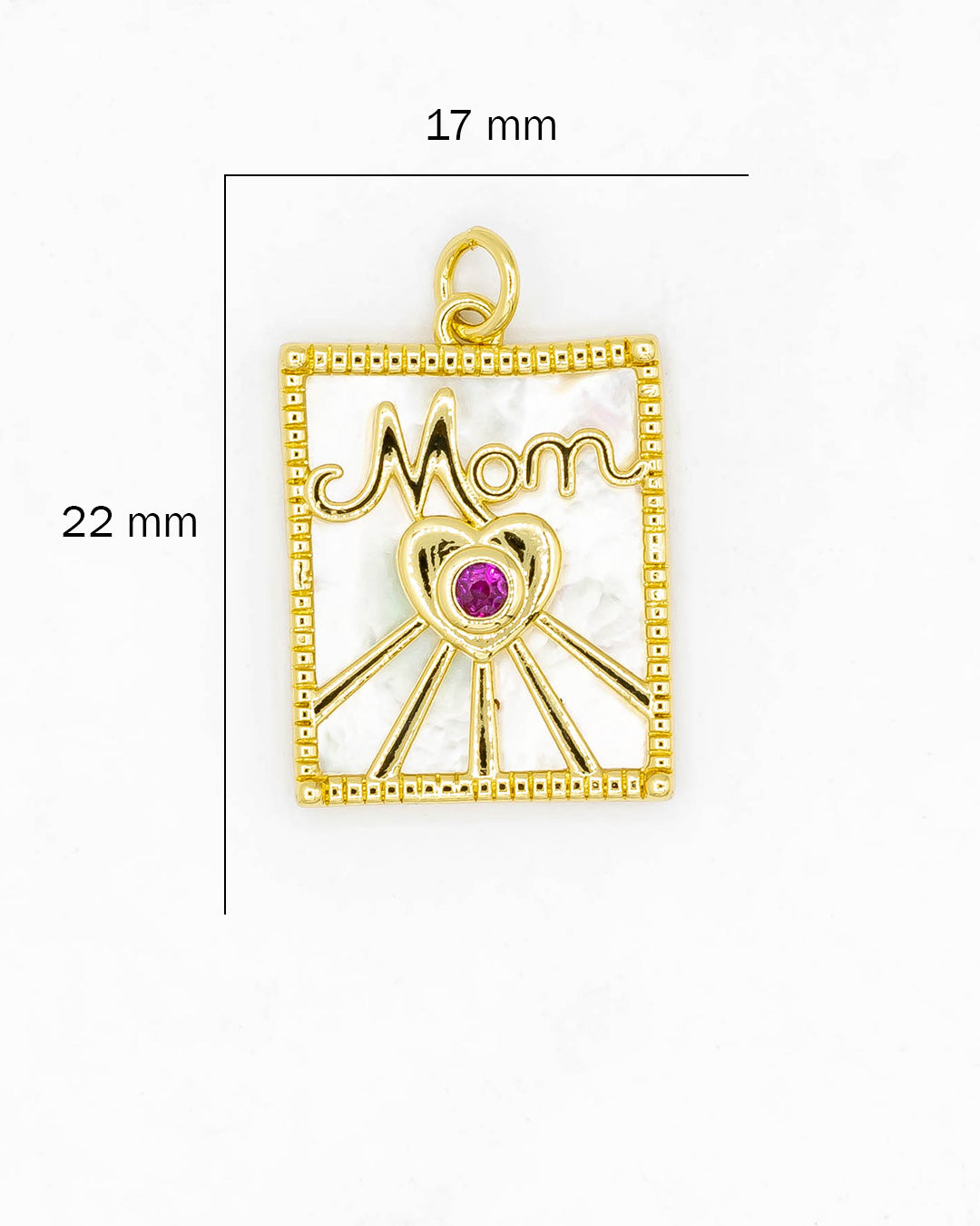 Dije cuadrado mamá nácar