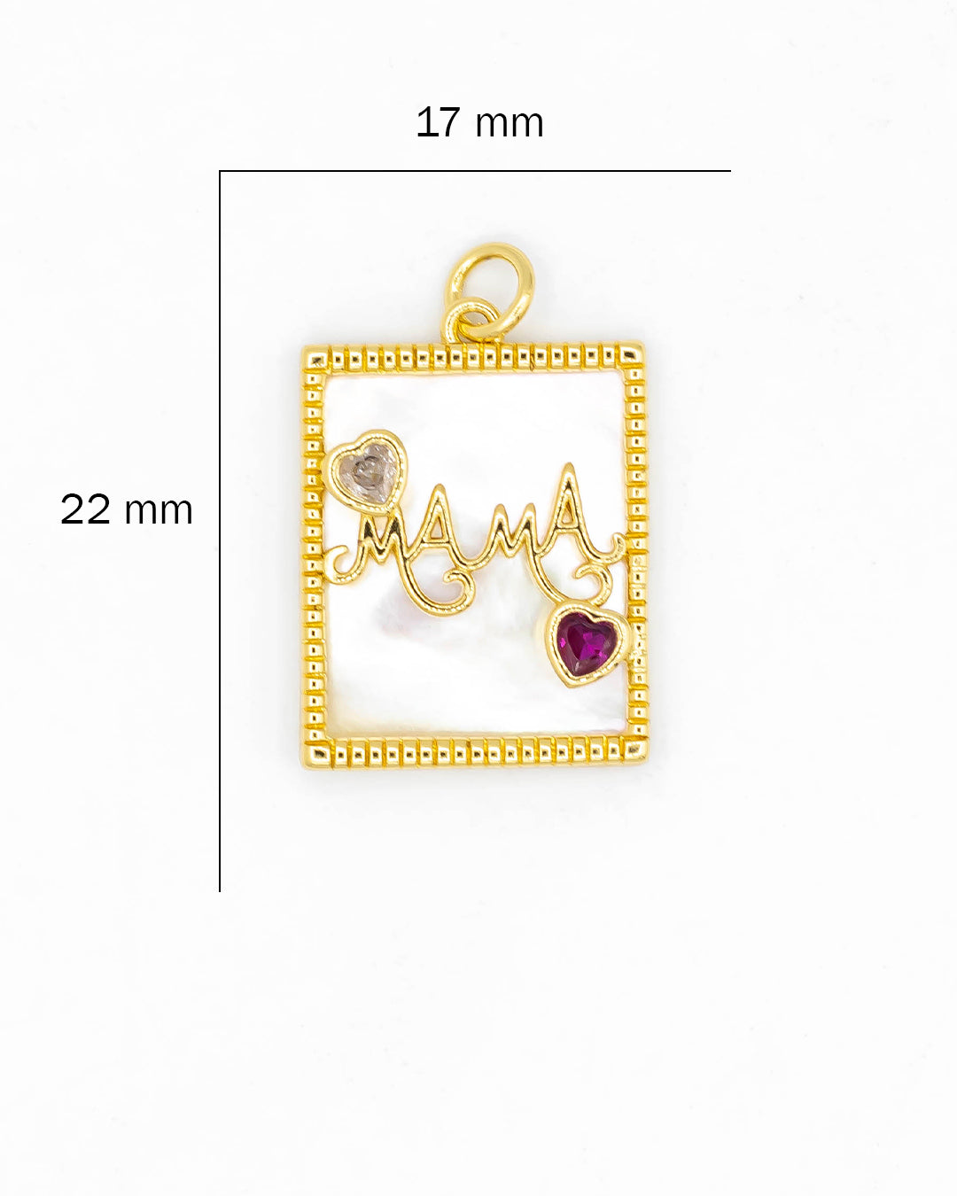 Dije cuadrado mamá nácar