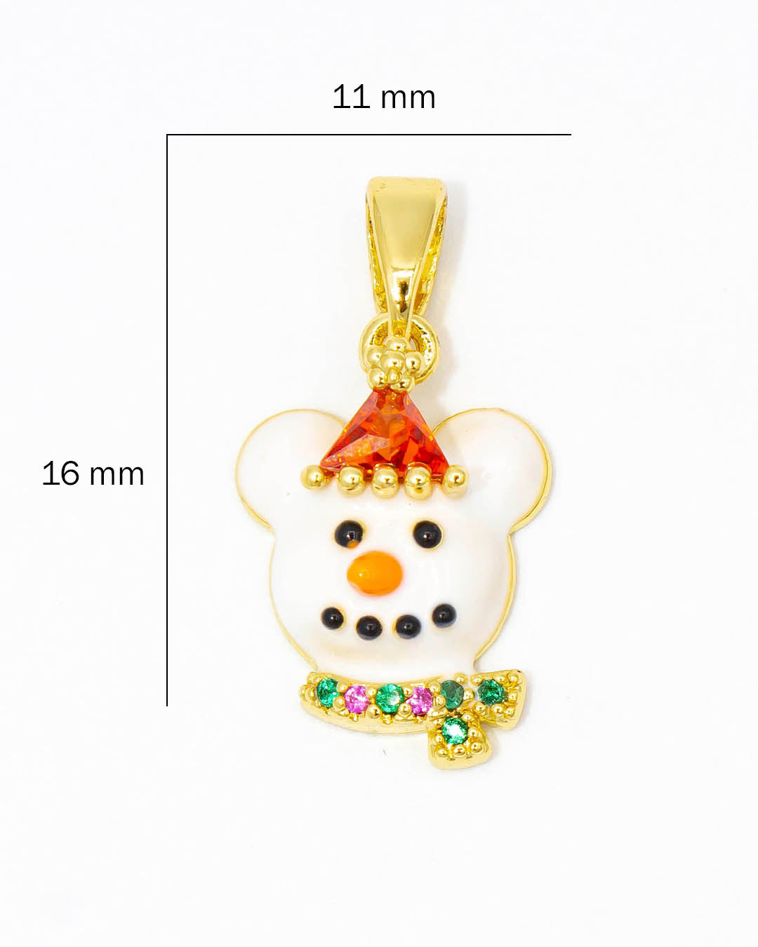 Dije navideño muñeco de nieve