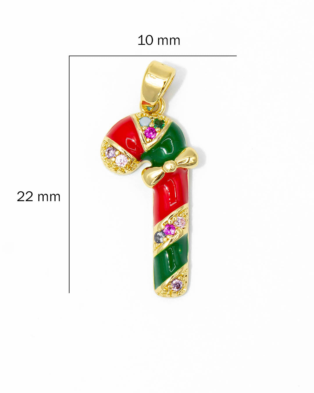 Dije navideño baston