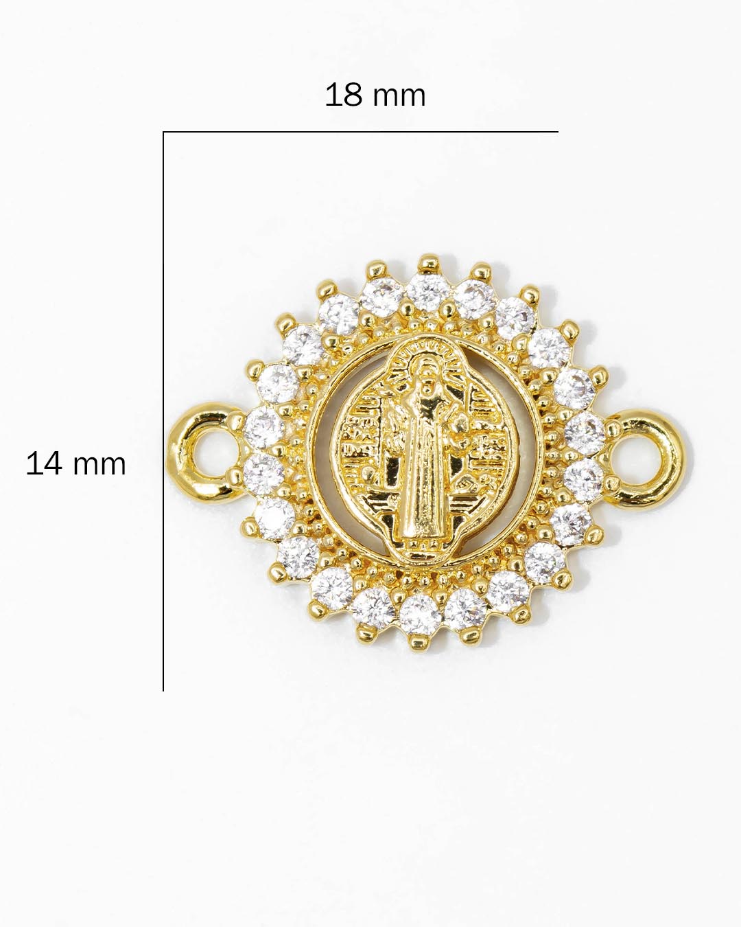 Oro laminado dije pulsera san Benito