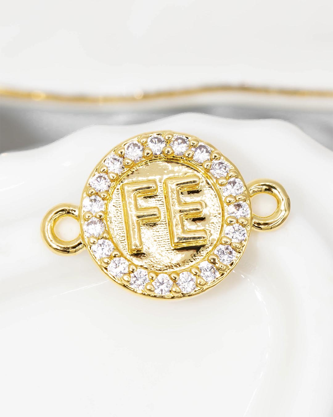 Oro laminado dije pulsera fe