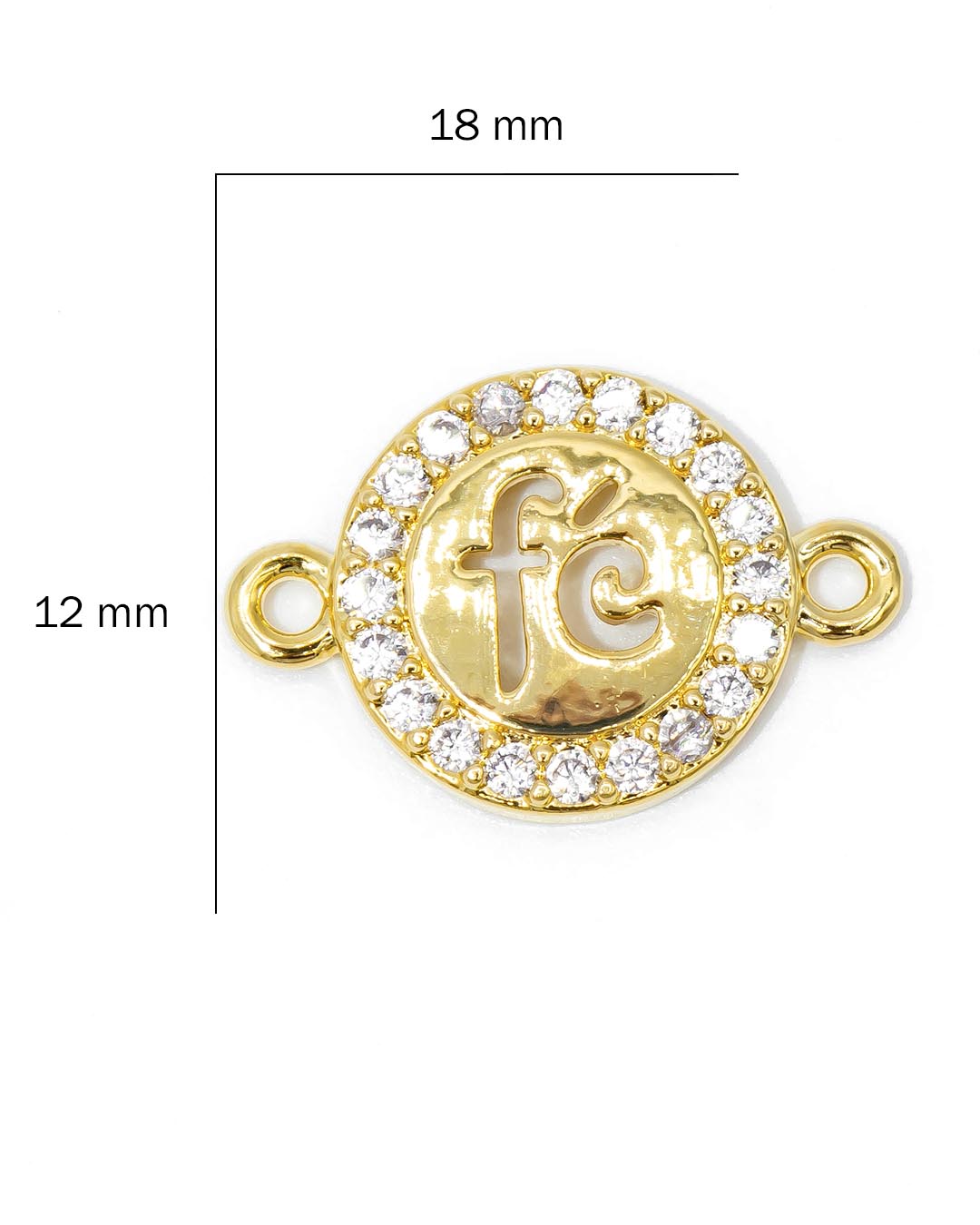 Oro laminado dije pulsera fe