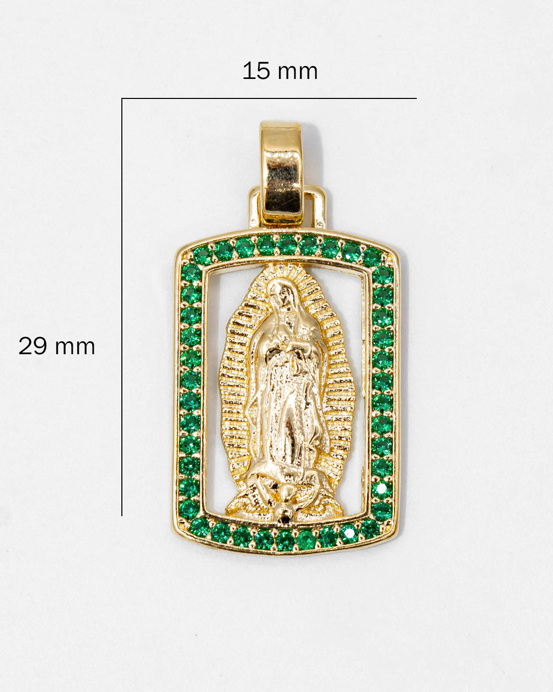 Oro laminado dije Virgen Guadalupe