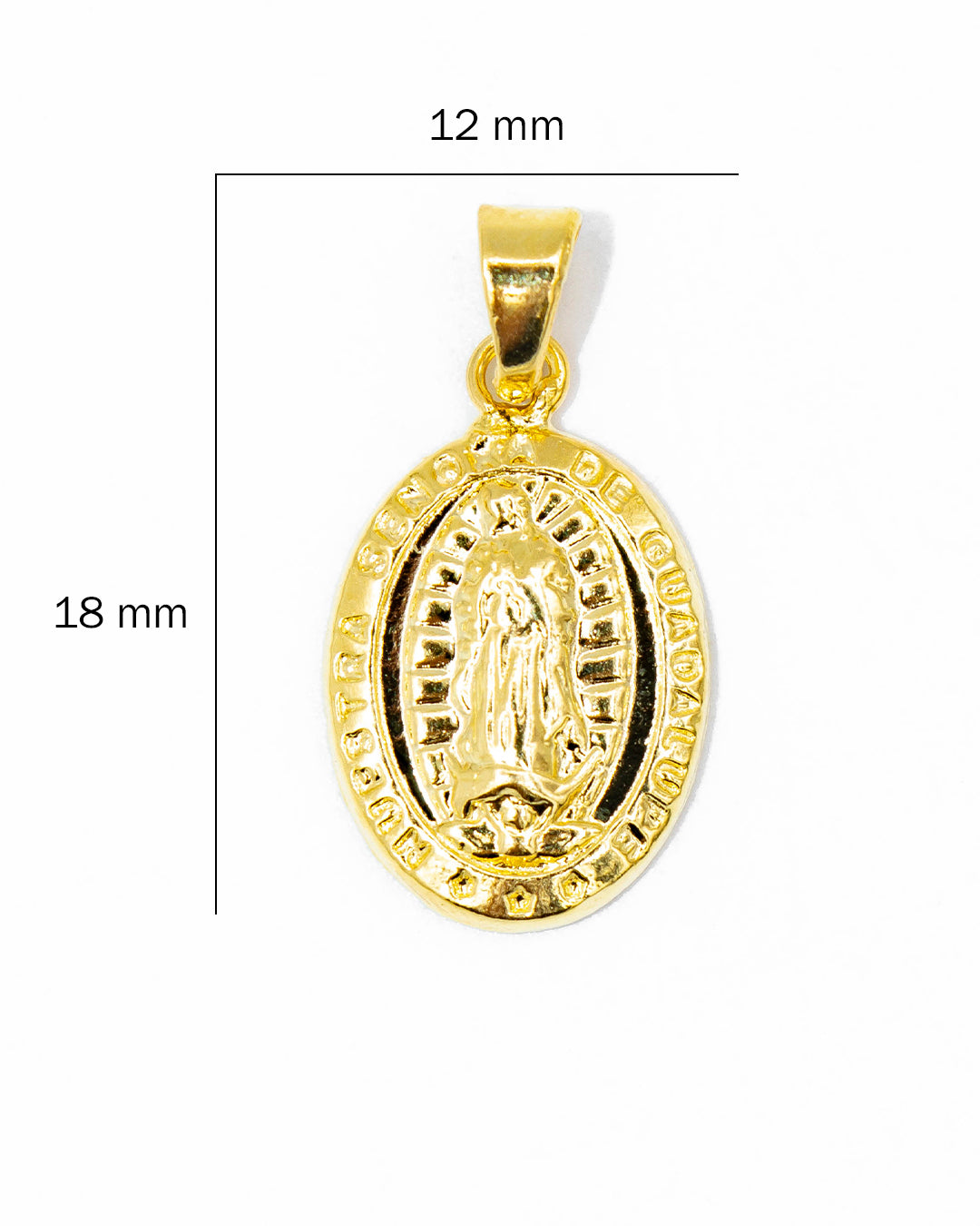 Oro laminado dije virgen de Guadalupe